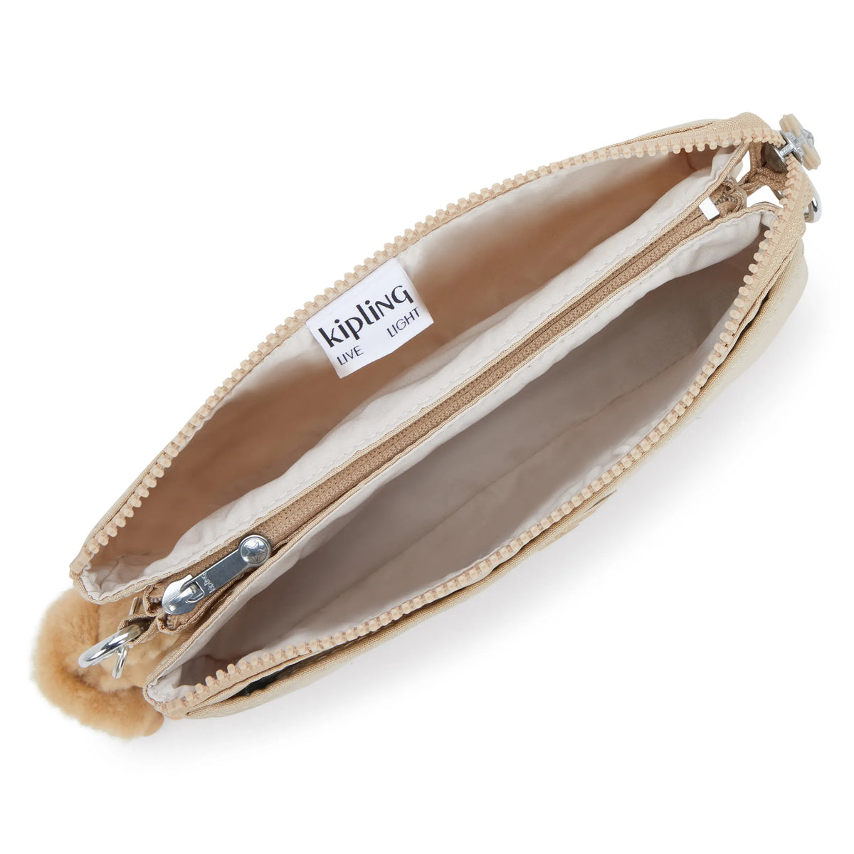 Riri Metallic Crossbody Bag Sparkled Beige - 3