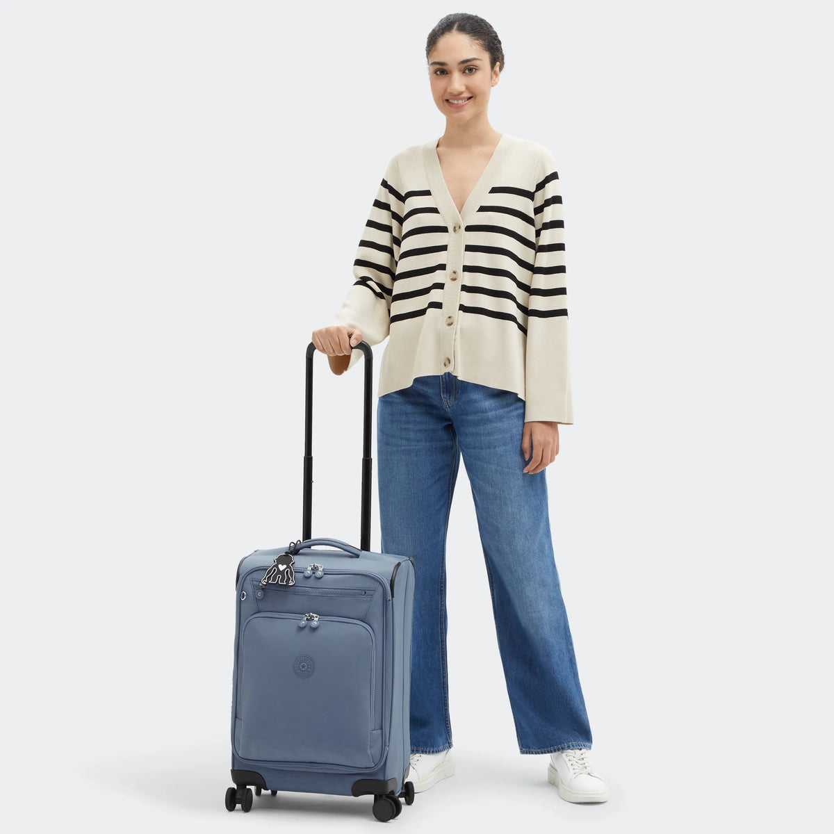Youri Spin Small 4 Wheeled Rolling Luggage Blue Stone - 2