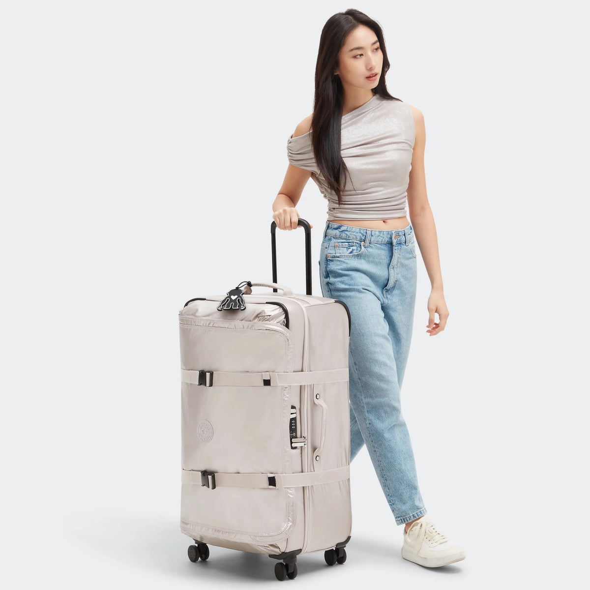 Spontaneous Large Metallic Rolling Luggage Metallic Glow - 2