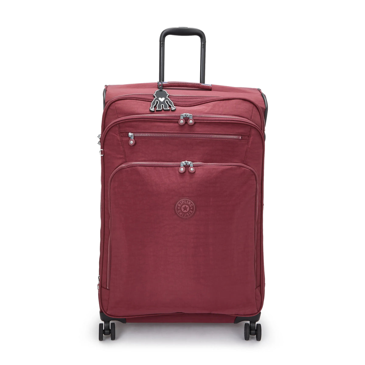 Youri Spin Large Printed 4 Wheeled Rolling Luggage Lounge Wine - 1