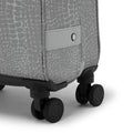 Spontaneous Small Metallic Rolling Luggage Grey Snake Metallic - 6