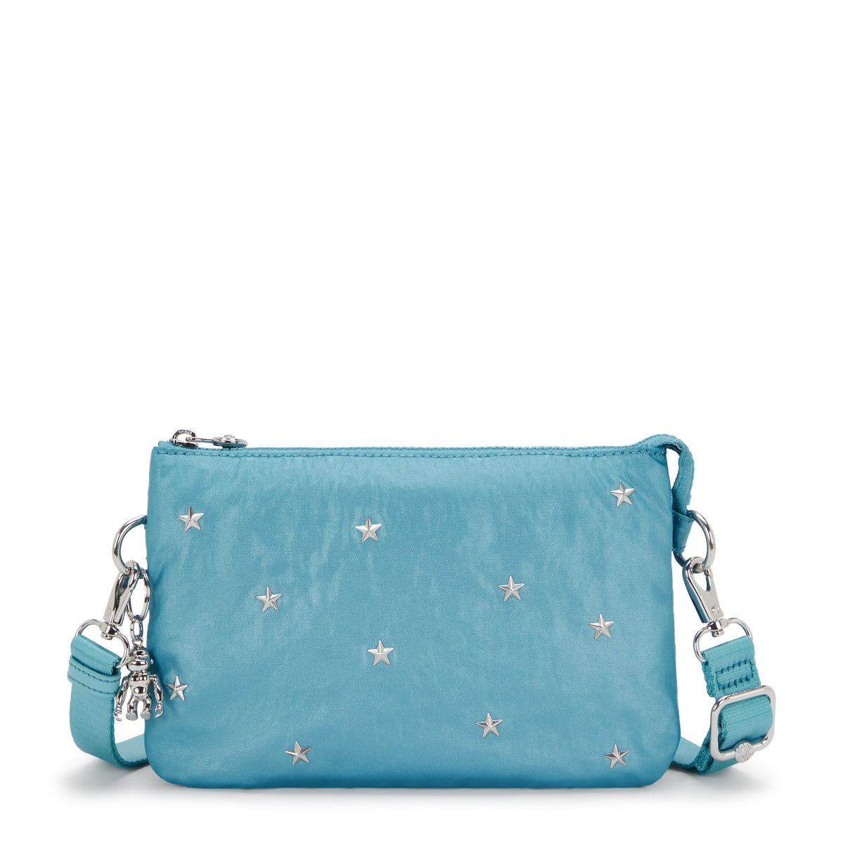 Riri Studded Metallic Crossbody Bag Blue Metallic Studs - 1