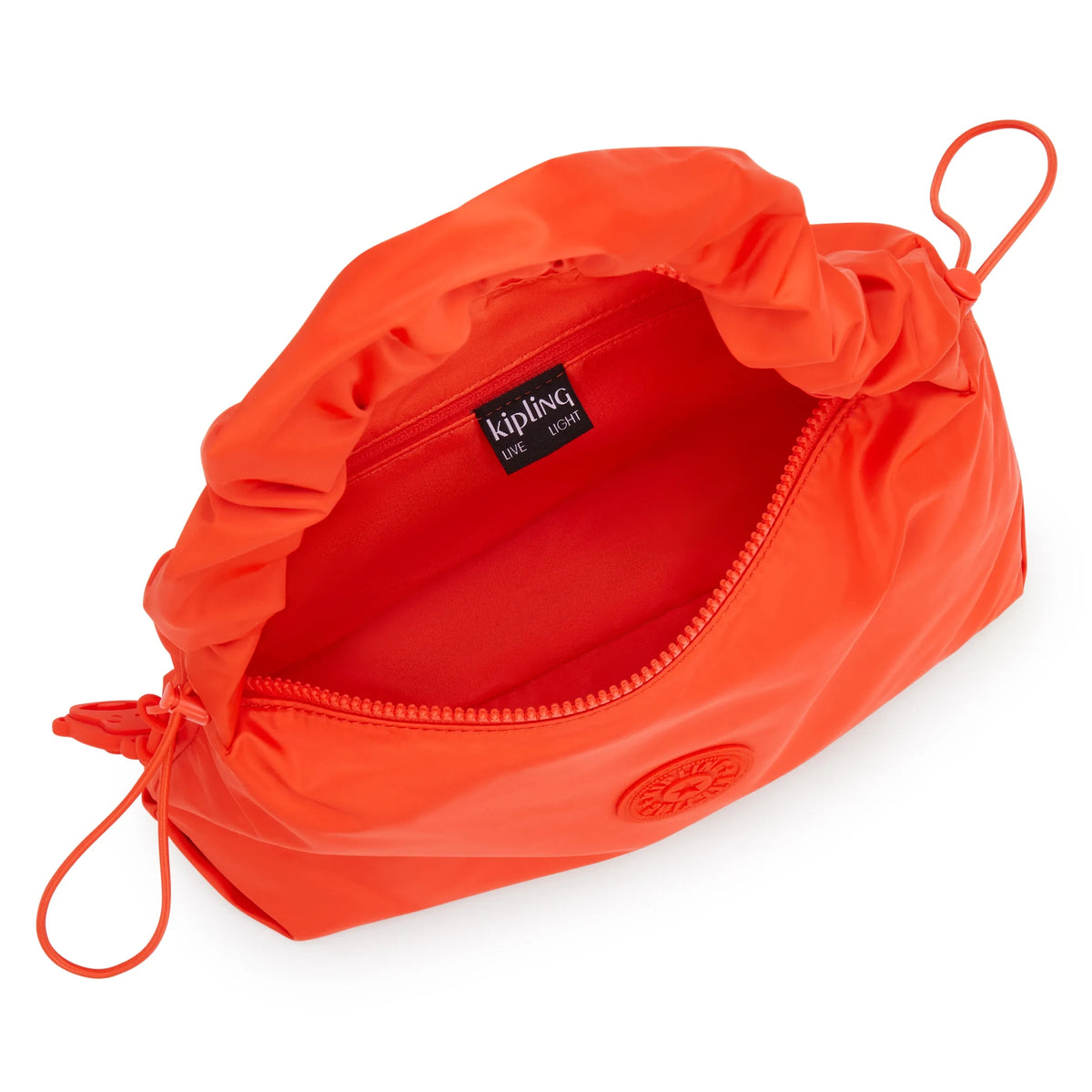Eleni Medium Smooth Satin Shoulder Bag Open Orange Gloss - 3