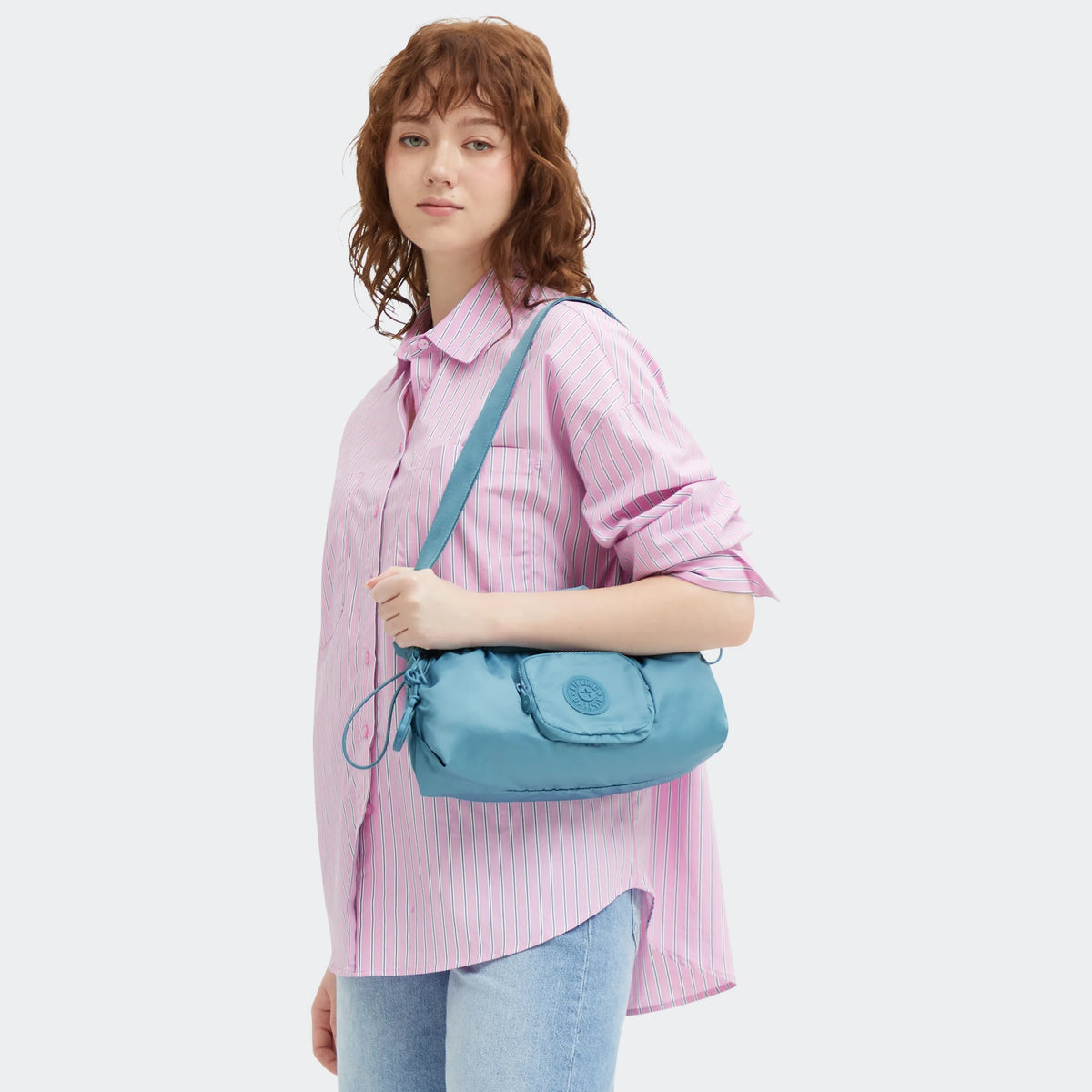 Elza Smooth Satin Crossbody Bag Sounds Blue - 2