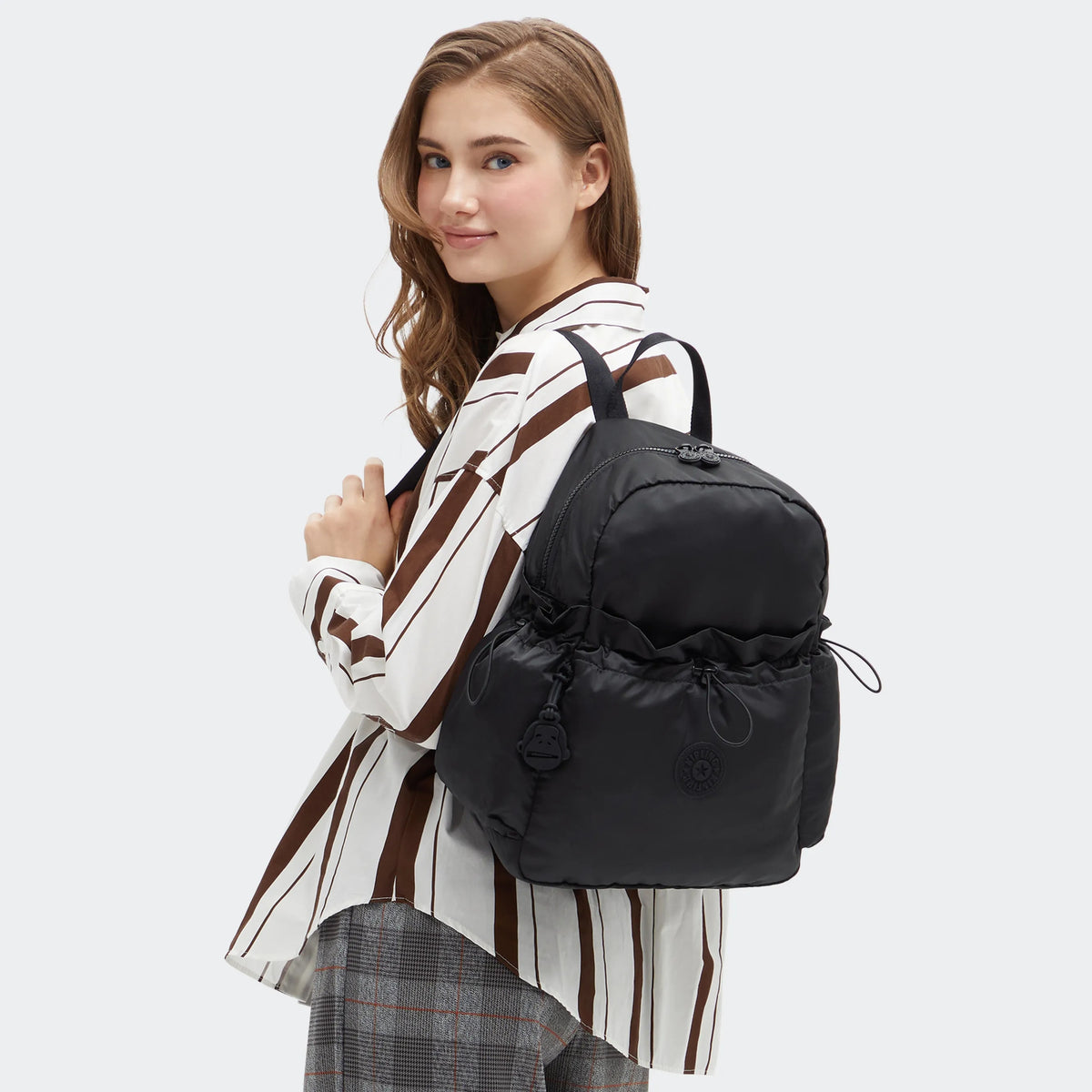 Amita Smooth Satin Backpack Simply Black - 2