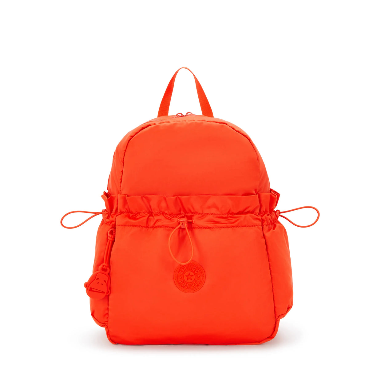 Amita Smooth Satin Backpack Open Orange - 1