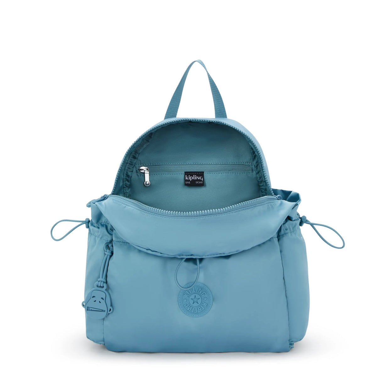 Amita Smooth Satin Backpack Sounds Blue Gloss - 3