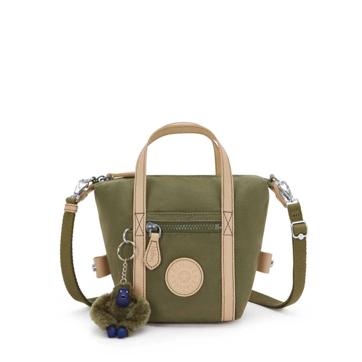 Boxy Art Small Crossbody Cotton Khaki - view1