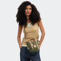 Boxy Art Small Crossbody Cotton Khaki - 2