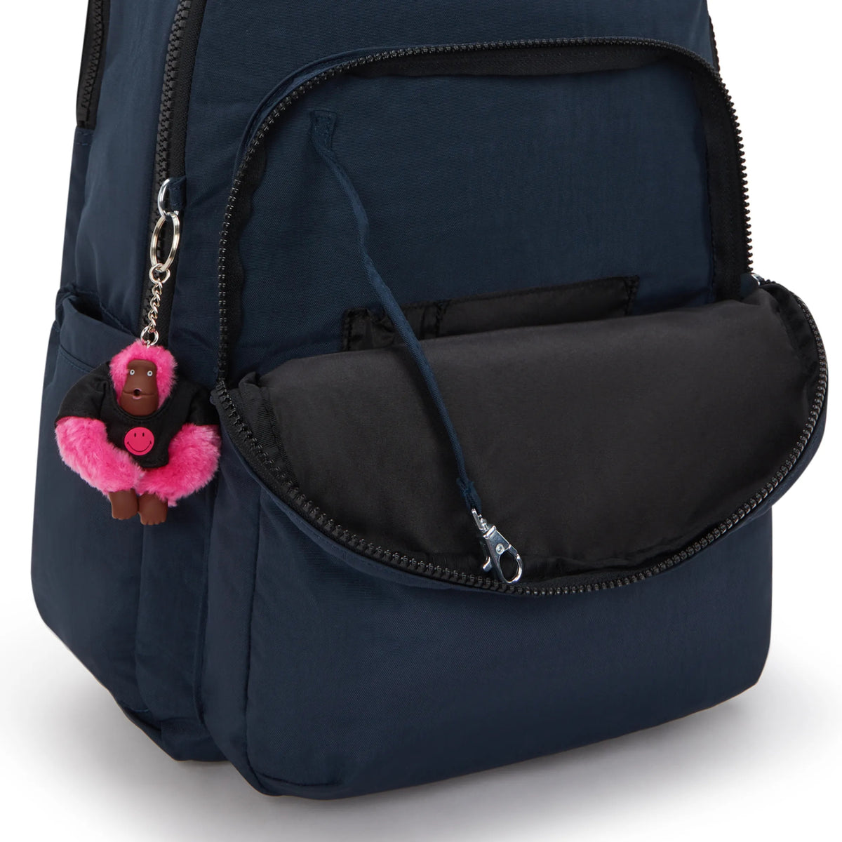 Kipling Seoul Backpack True Black Mix Hologram 15” Laptop Featuring Bentley NWT‎ NEW Kipling Seoul 15” Laptop Backpack - Jet Black Chain  main image 2