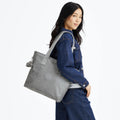 Anina Metallic 16" Laptop Tote Bag Grey Snake Metallic - 2
