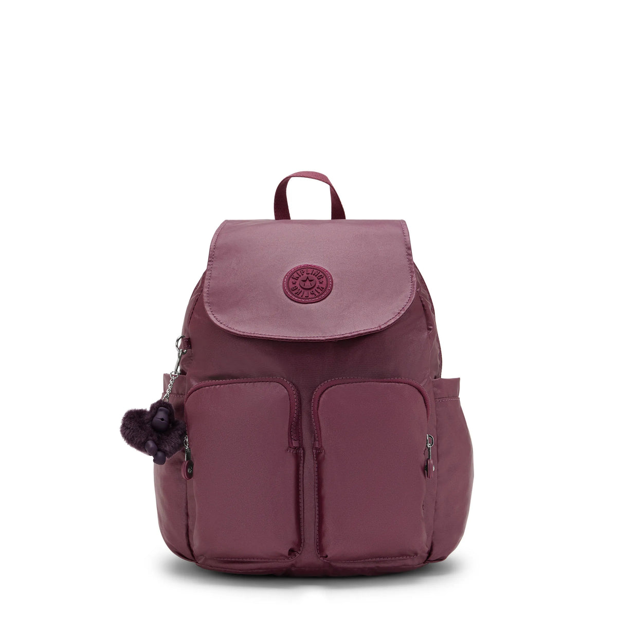 City Pocket Small Metallic Backpack Grape Wine Metallic - 1