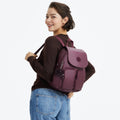 City Pocket Small Metallic Backpack Grape Wine Metallic - 2
