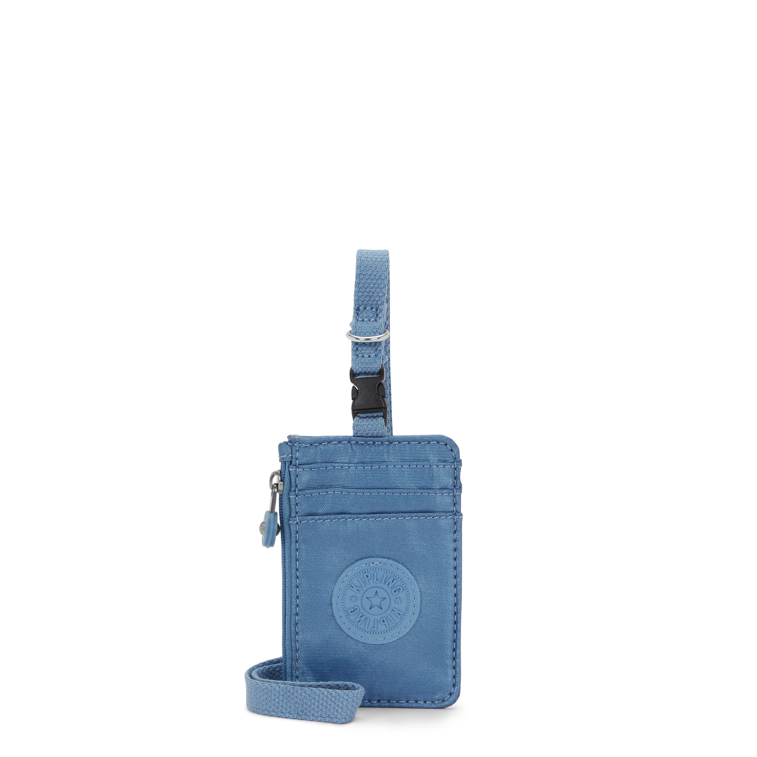 KIPLING ストライプキャリーカート Leroy Metallic Lanyard ID Card Case