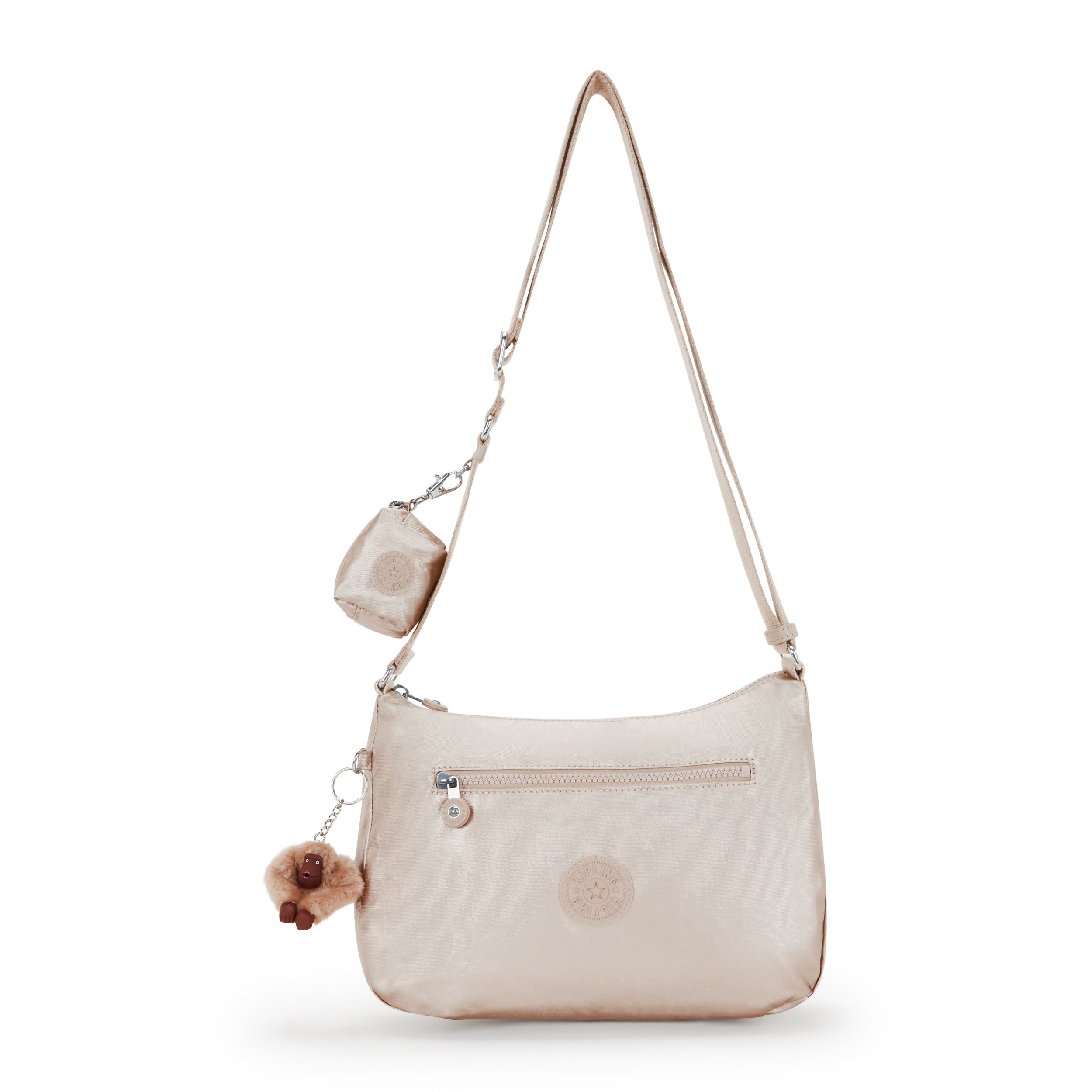 韓国で人気 『BaniPuri』MELAN SHOULDER BAG ホワイトM Shinae Metallic Shoulder Bag
