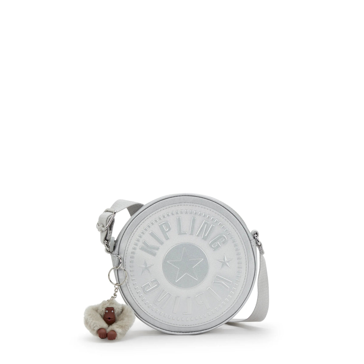 Fernanda Circle Metallic Crossbody Bag Platinum Glitz - 1