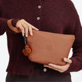 Naomi Medium Metallic Pouch Copper Glimmer - 2