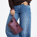 Naomi Large Metallic Pouch Grape Wine Metallic - 2