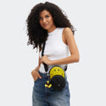 Cap Small Crossbody Yellow Fun Black - 2