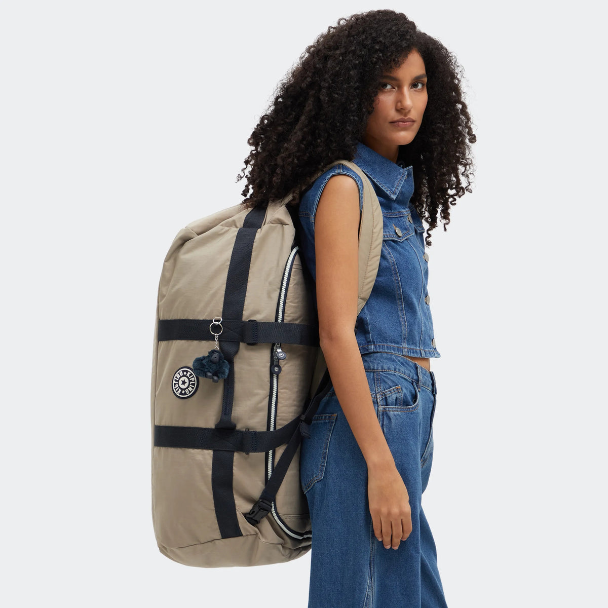 Jonis Medium Laptop Duffle Backpack Soft Taupe - 2