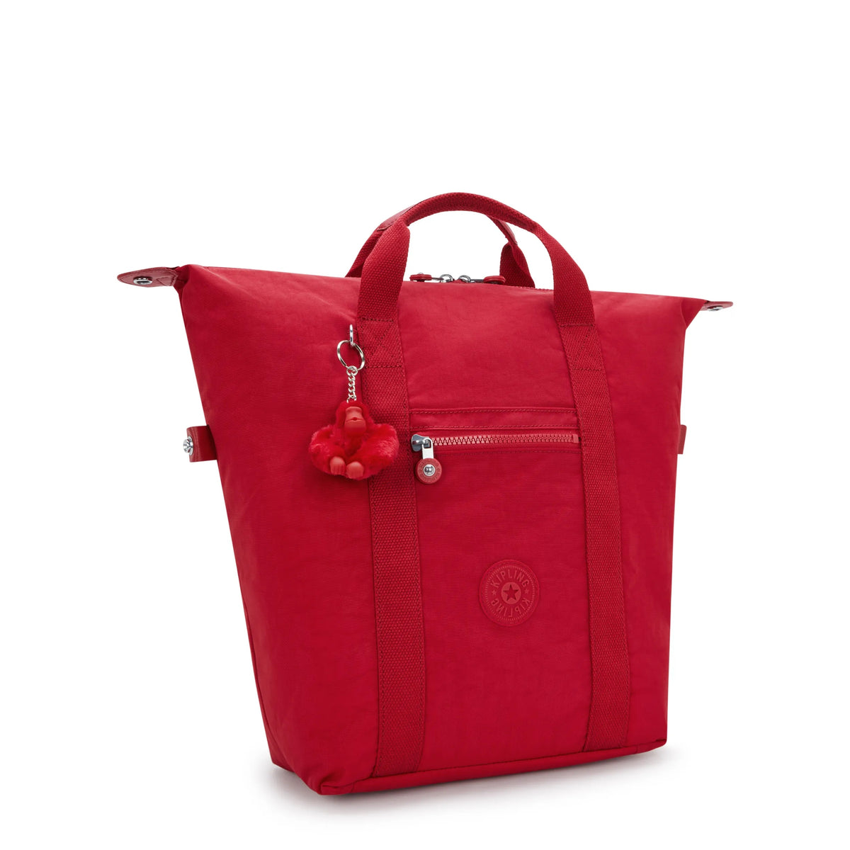 Kipling Alvy 2-In-1 Convertible Backpack Tote Bag Red Nylon Everyday Travel Kipling Womens Alvy 2 In 1 Convertible Tote Bag Backpack  main image 4
