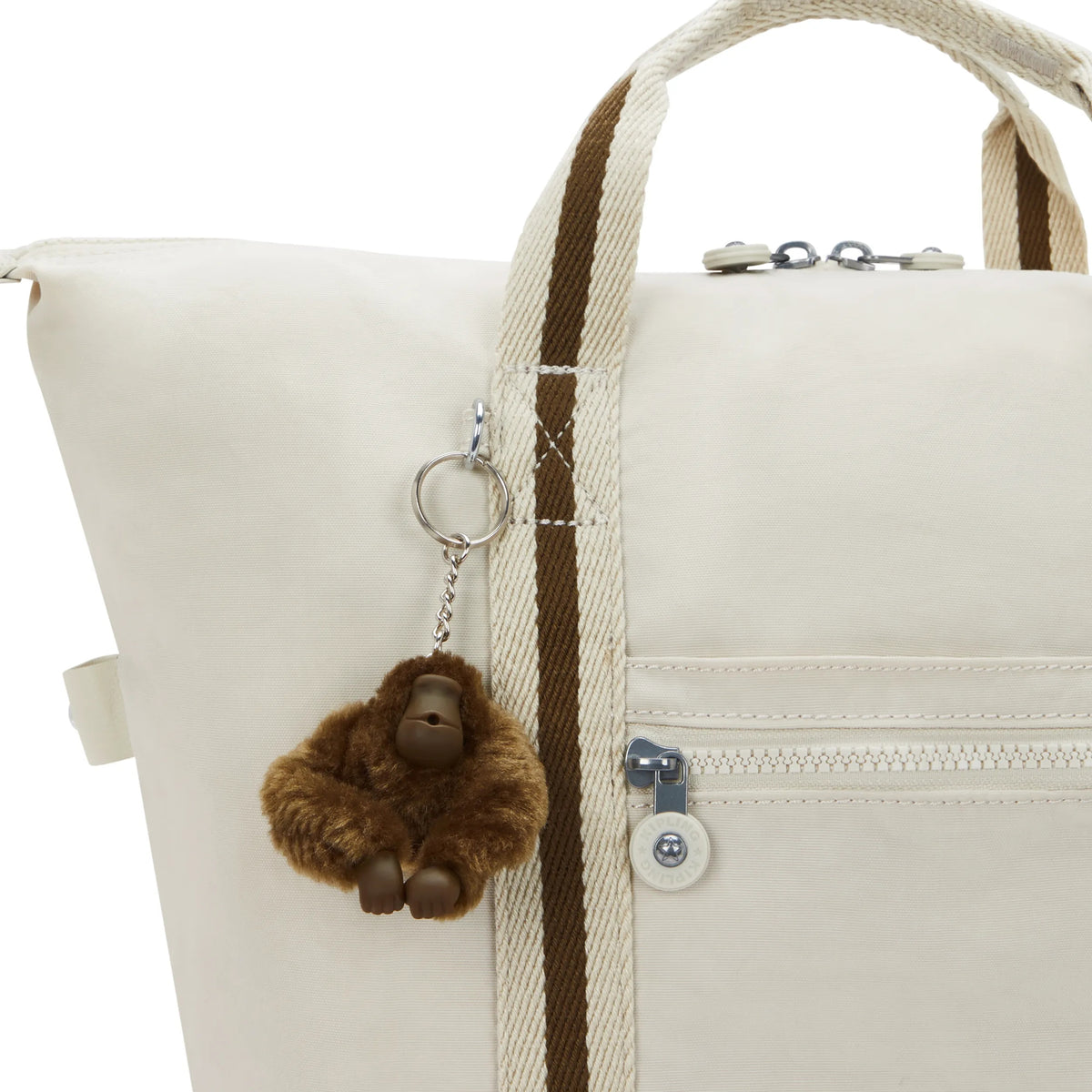 Kipling Marie Adjustable Backpack - Ivory With Gold Accents - Like New Kipling Audrie Backpack Diaper Bag Gold Metallic (Quartz  main image 2