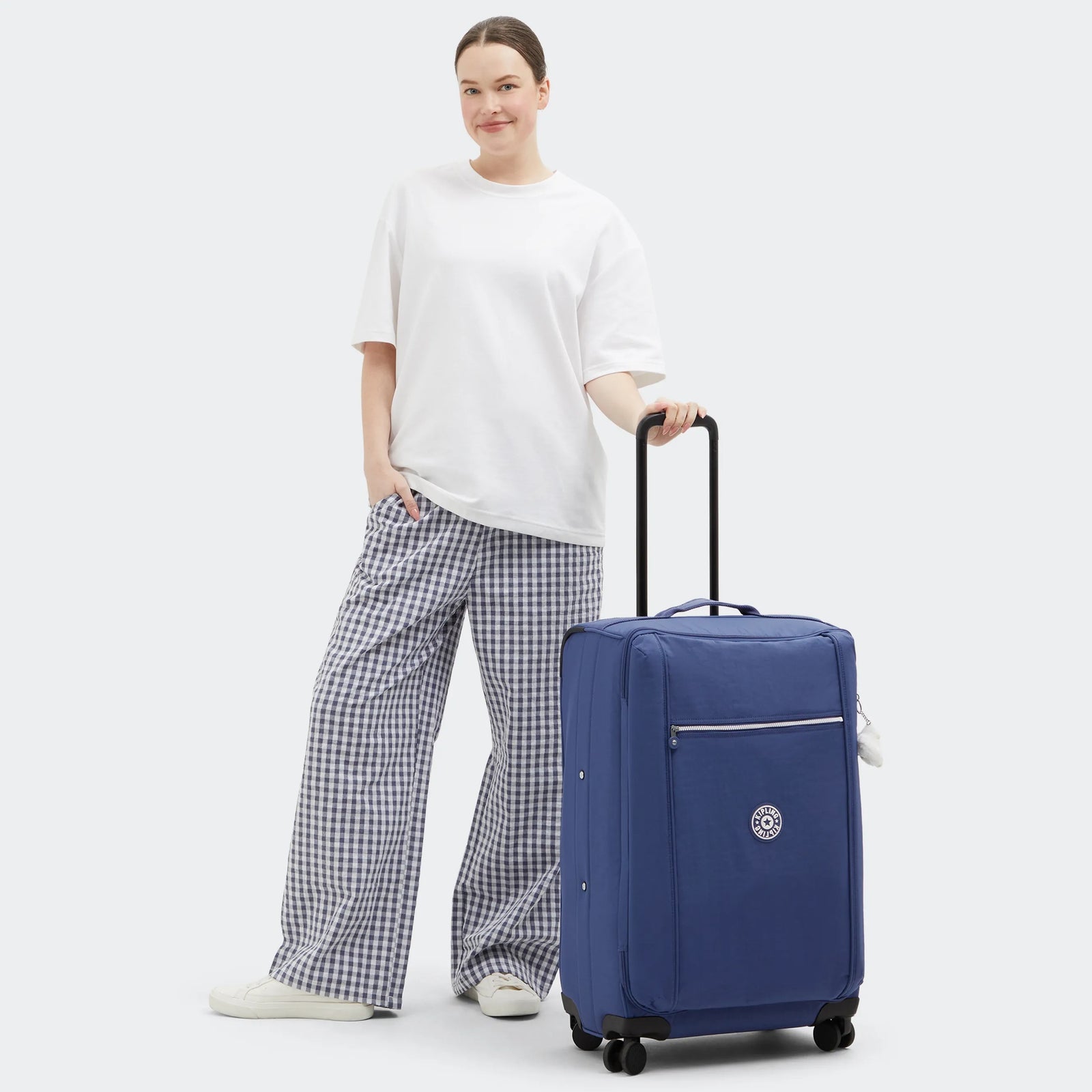 Jet Medium Rolling Luggage Casual Blue C-view-2