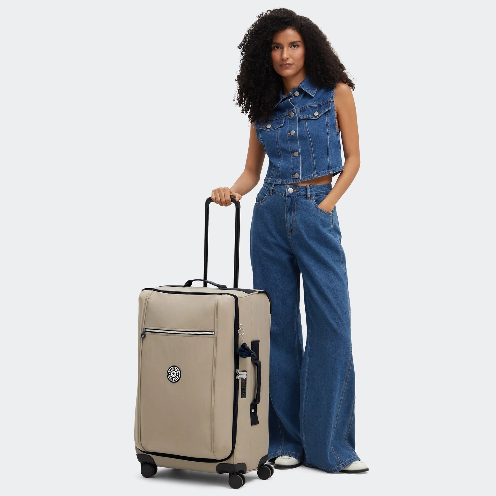 Jet Medium Rolling Luggage Soft Taupe-view-2