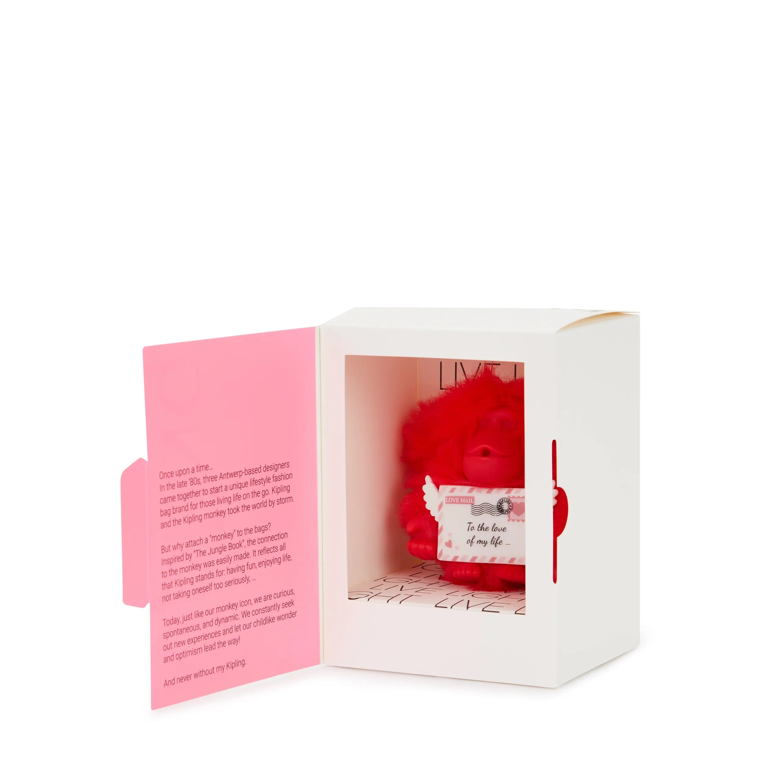 kipling【6本セット】フック付き標本瓶 Valentine Letter Monkey Keychain