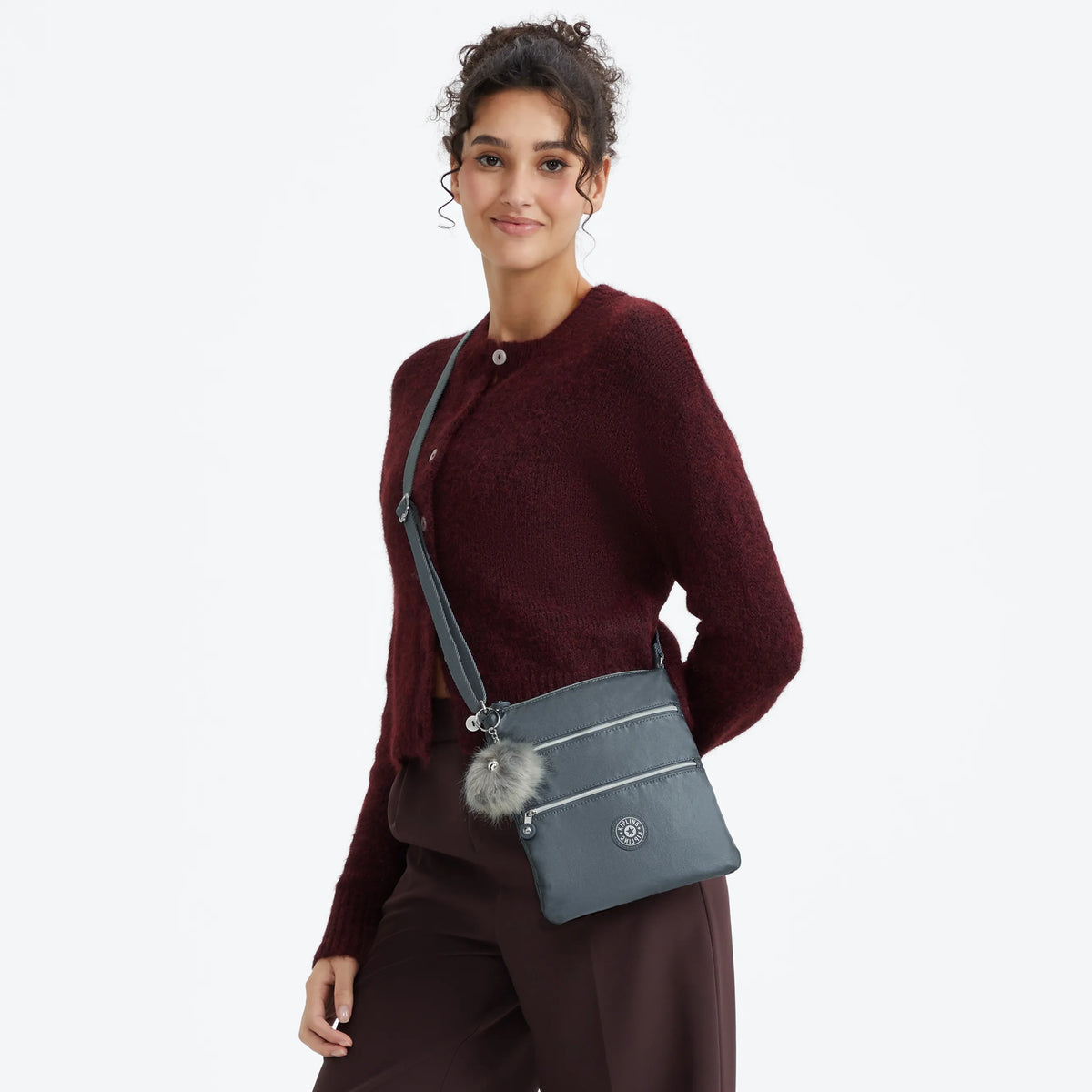 Keiko Metallic Crossbody Mini Bag Warm Steel Metallic - 2