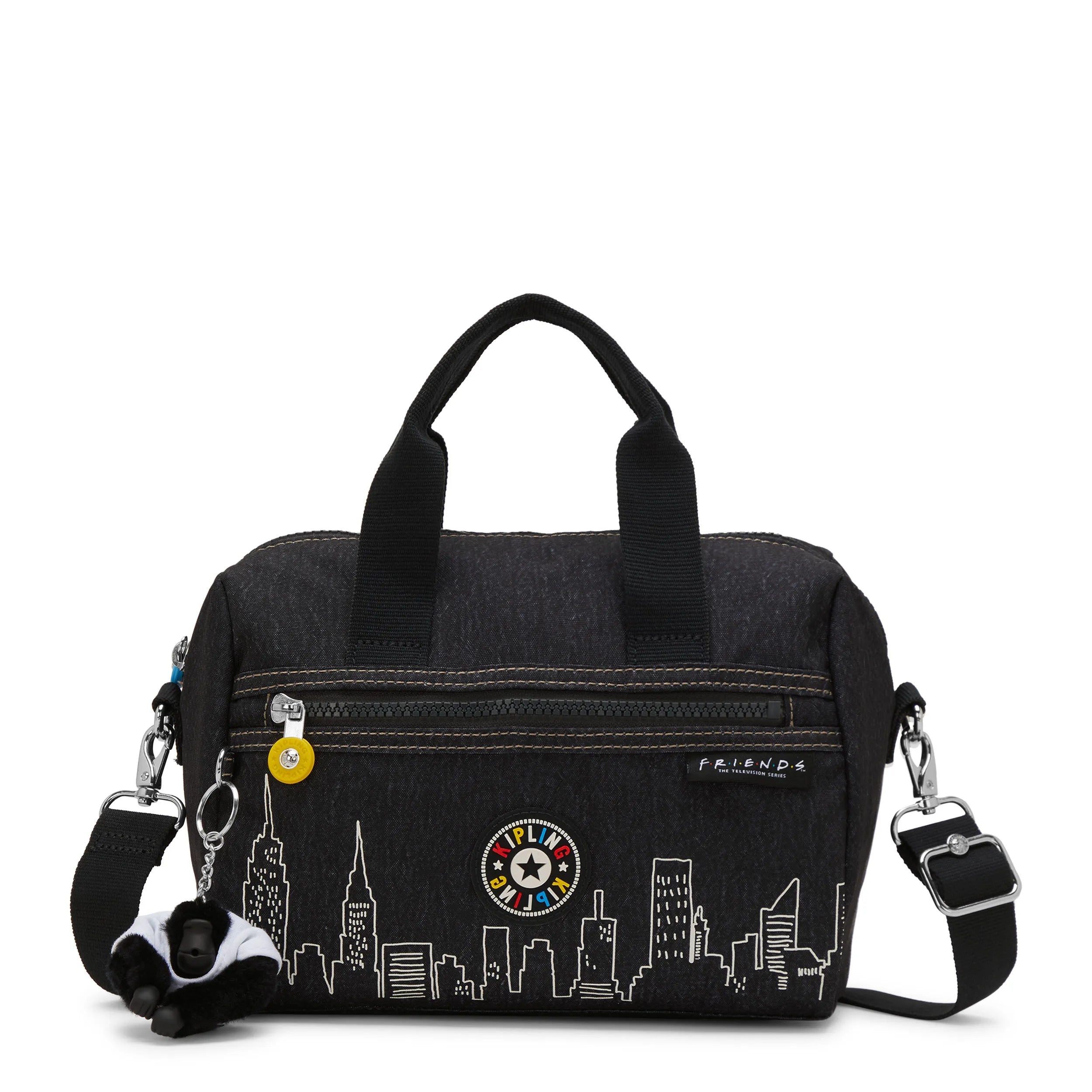 Friends Bina Medium Zip Shoulder Bag Skyline Black