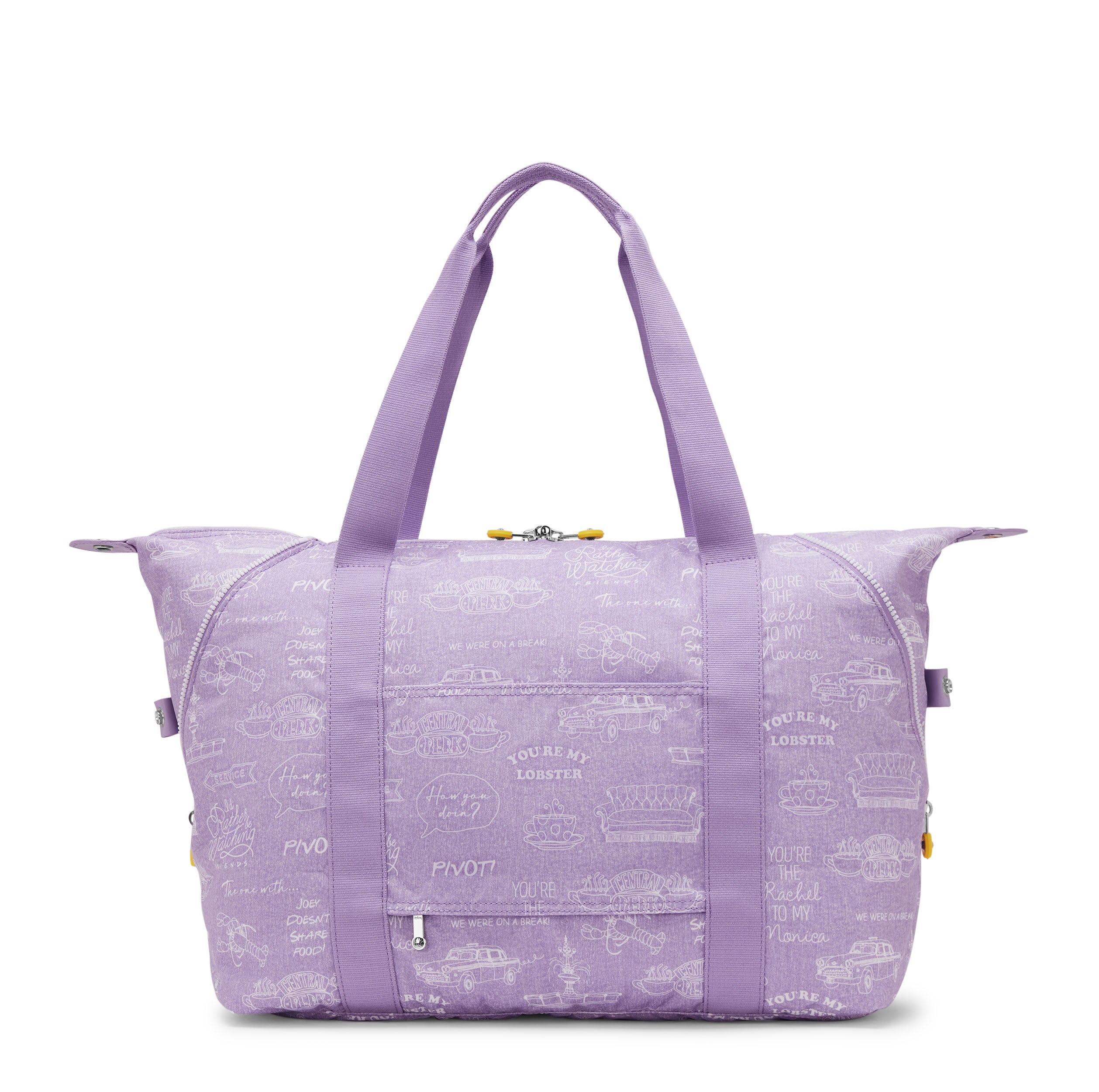 Friends Art Medium Tote Bag Framed Lilac