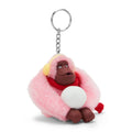 Snowball Monkey Keychain Winter Pink - 2