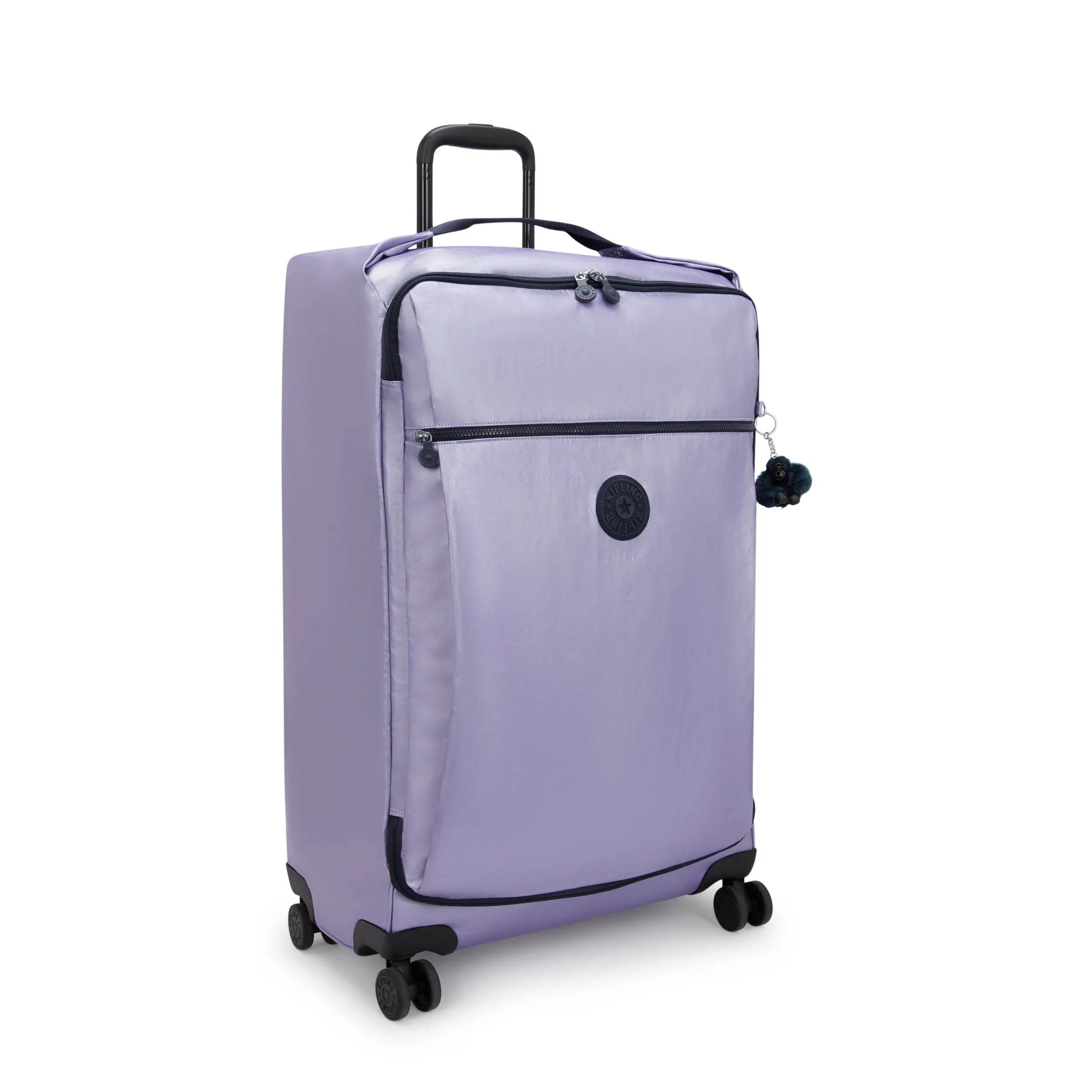 Darcey Large Metallic Rolling Luggage - Lavendar Ice