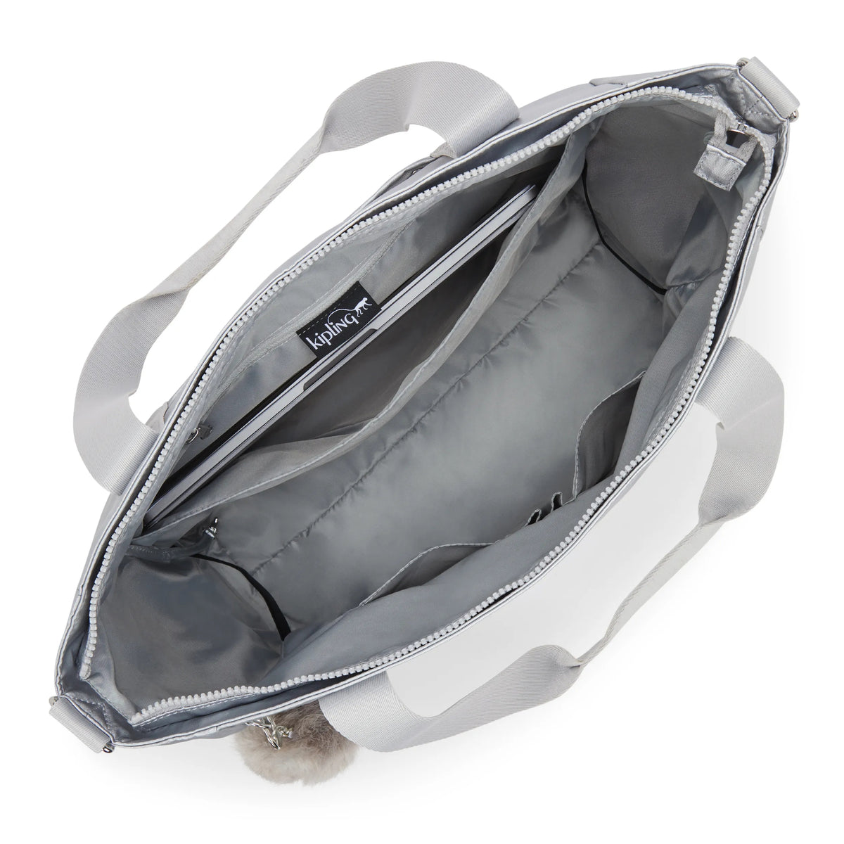 Jayla 15" Metallic Laptop Tote Bag Platinum Metallic - 3